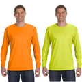 Gildan Safety Green & Orange Mens Tee Crewneck Long Sleeve S-3XL - 5400 Unisex