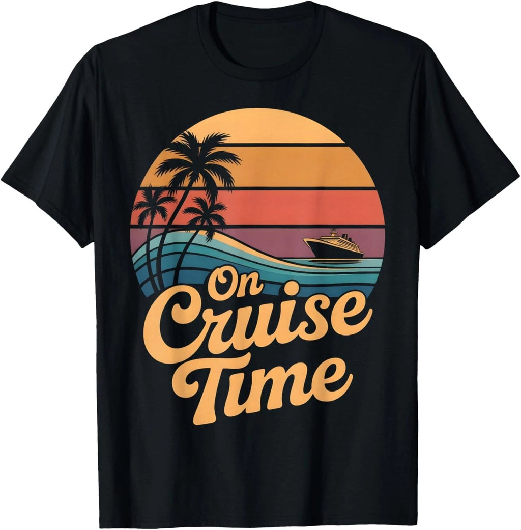 Retro On Cruise Time Summer Vacation Outfits For Women Men Sweartshirt Unisex
