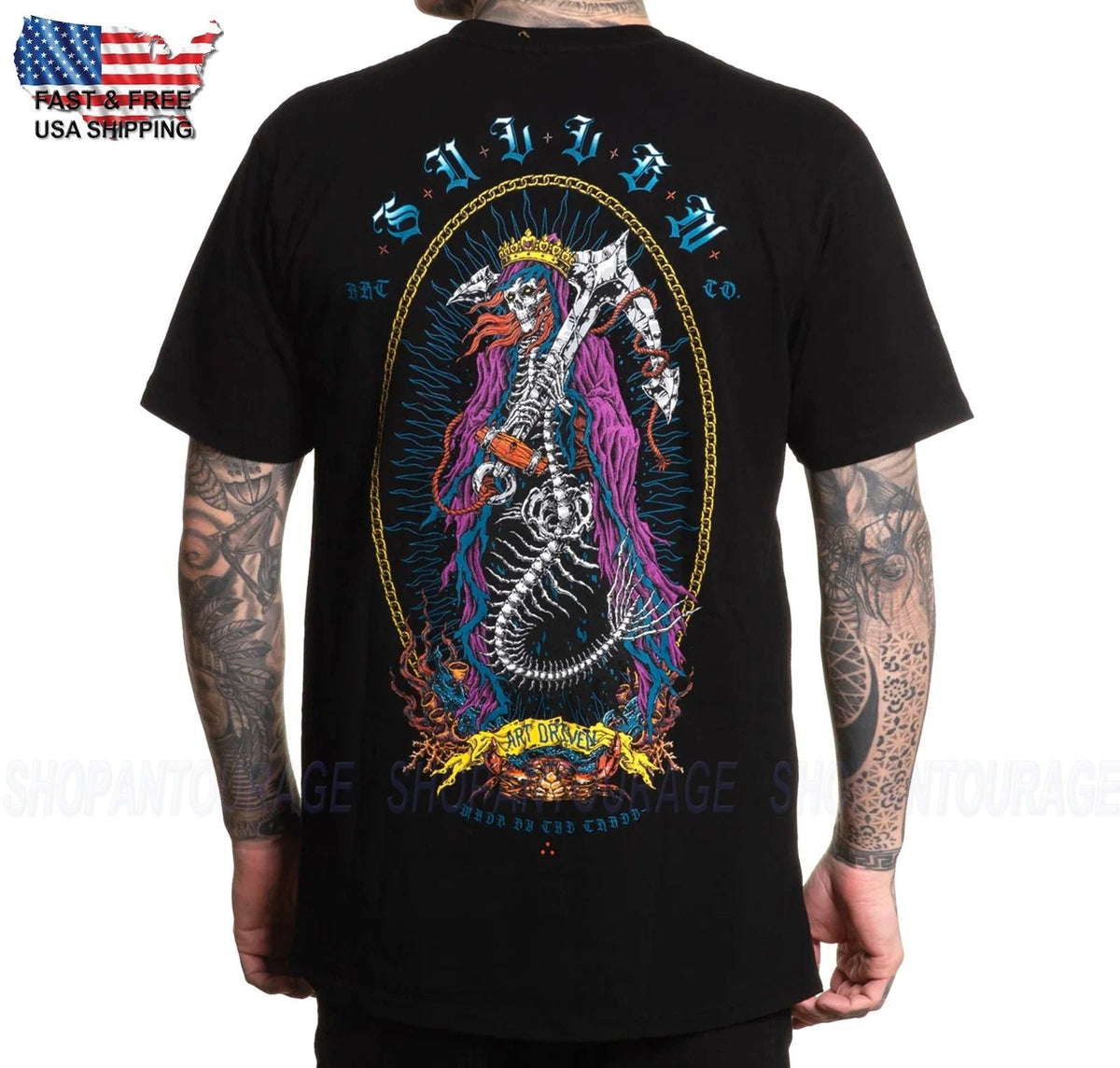 Sullen Art Collective Mermaid Premium Fit SCM7127 Short Sleeve For Men Unisex