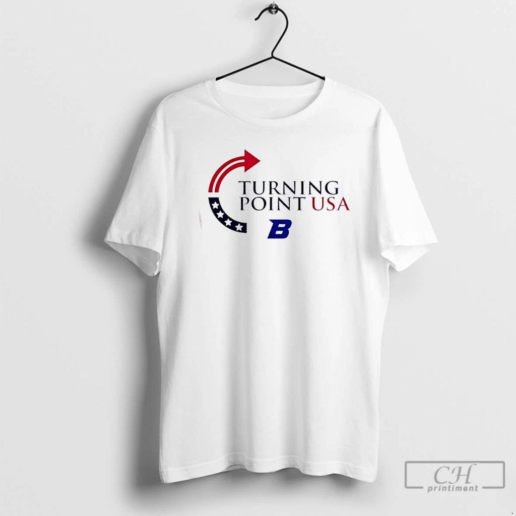 Classic Boise State University X Turning Point Usa Charlie Kirk 2 Sided T Shirts Unisex