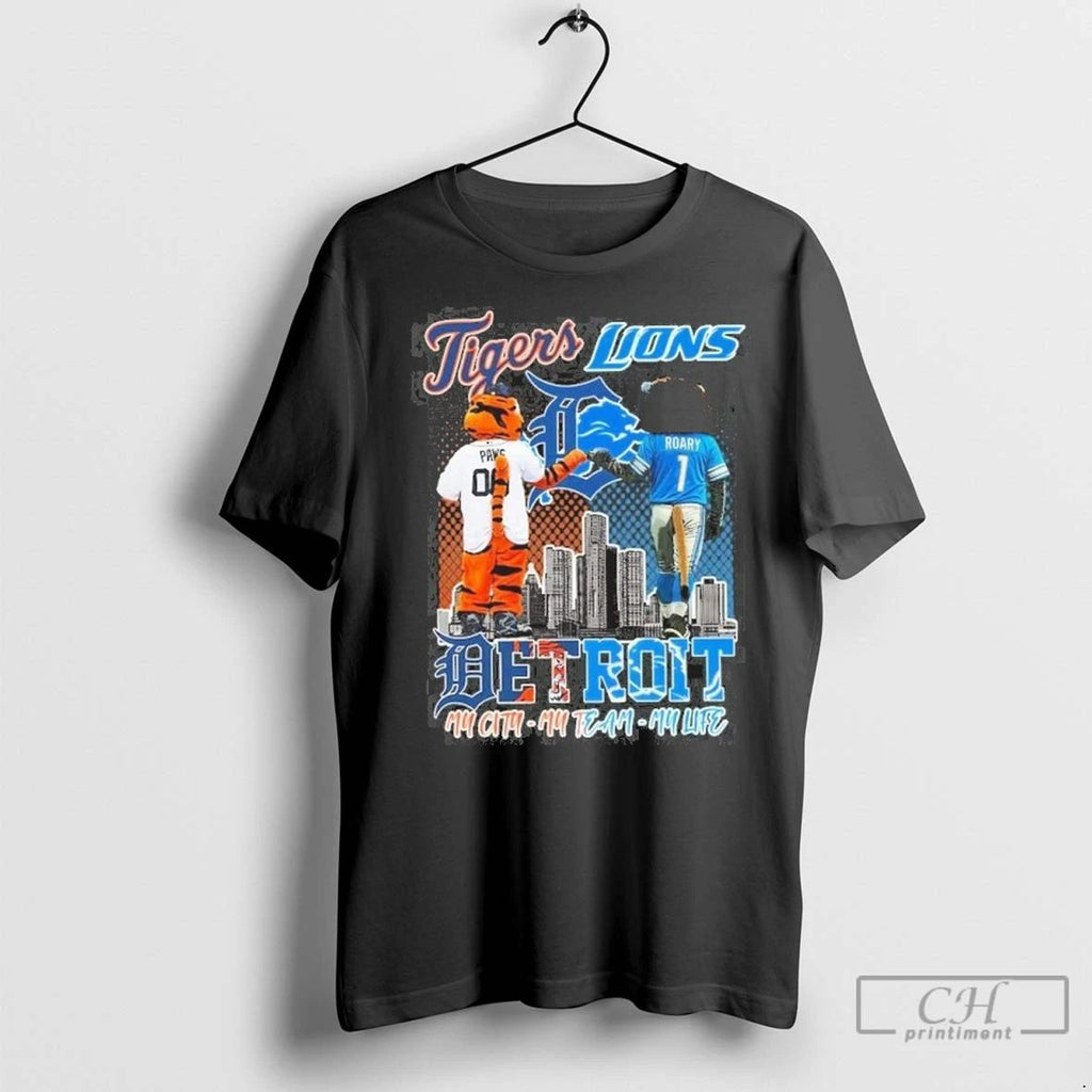 Premium Tigers Lions Mascot My City My Team My Life Unisex