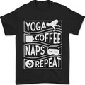Yoga Coffee Naps Repeat Funny Mens 100% Cotton Unisex