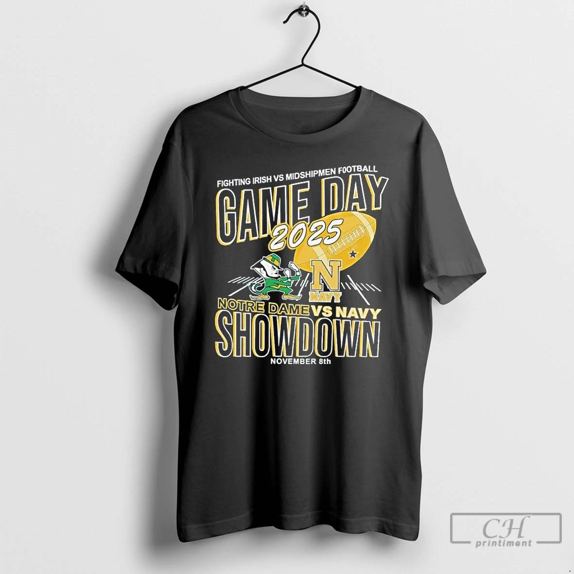 Premium November 8th Notre Dame Vs Navy Midshipmen 2025 Gameday Showdown T Shirts Unisex
