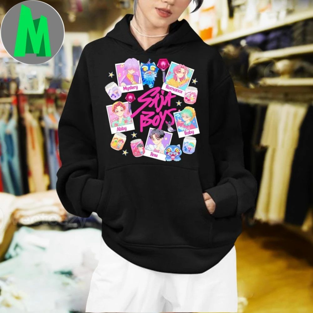 Saja Boys polaroid style kpop demon hunters saja boys names shirt Unisex