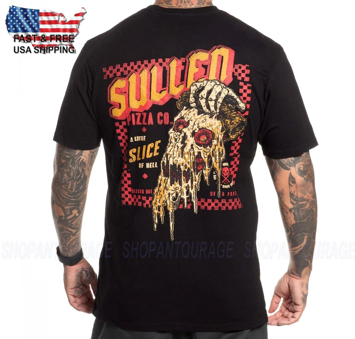 Sullen Art Collective Pizza Pizza Premium SCM6365 Men's Short Sleeve Unisex