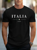 ITALIA Crew Neck Casual Short Sleeves Unisex