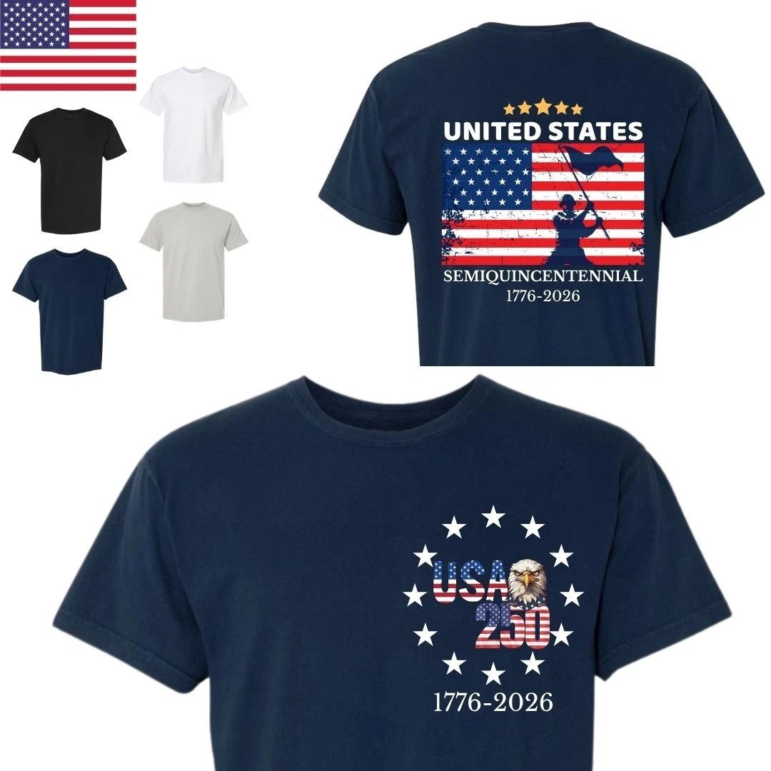 America 250 Years Independence Day Shirt | Front & Back 1776-2026 Eagle Tee Unisex