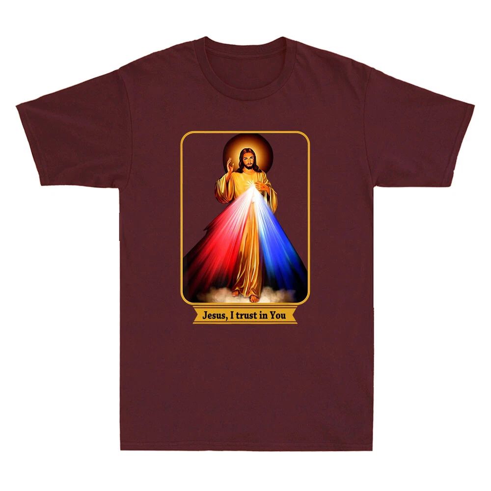 Jesus I Trust In You Divine Mercy Catholic Funny Jesus Meme Quote Men's Unisex