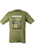 Mens Supermarine Spitfire Military British Army Royal Air Force Tee Unisex