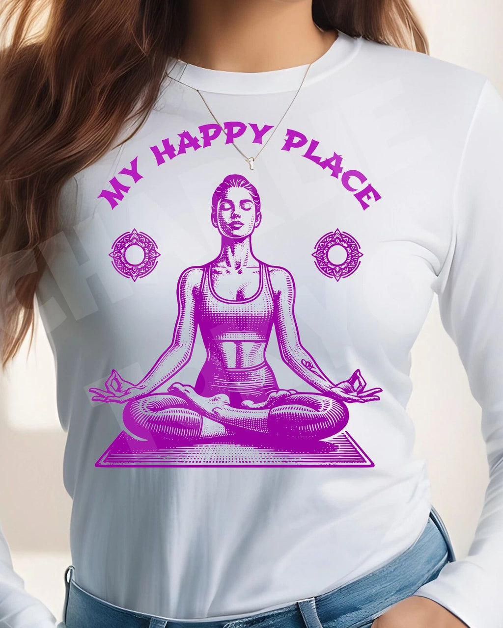 Yoga T Shirt Original Design Men's Ladies Unisex Long Sleeve Unisex