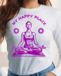 Yoga T Shirt Original Design Men's Ladies Unisex Long Sleeve Unisex