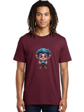 Blue-Haired-Elf-Boy Mens Graphic Tee, 100% Cotton, Casual Summer Wear Unisex