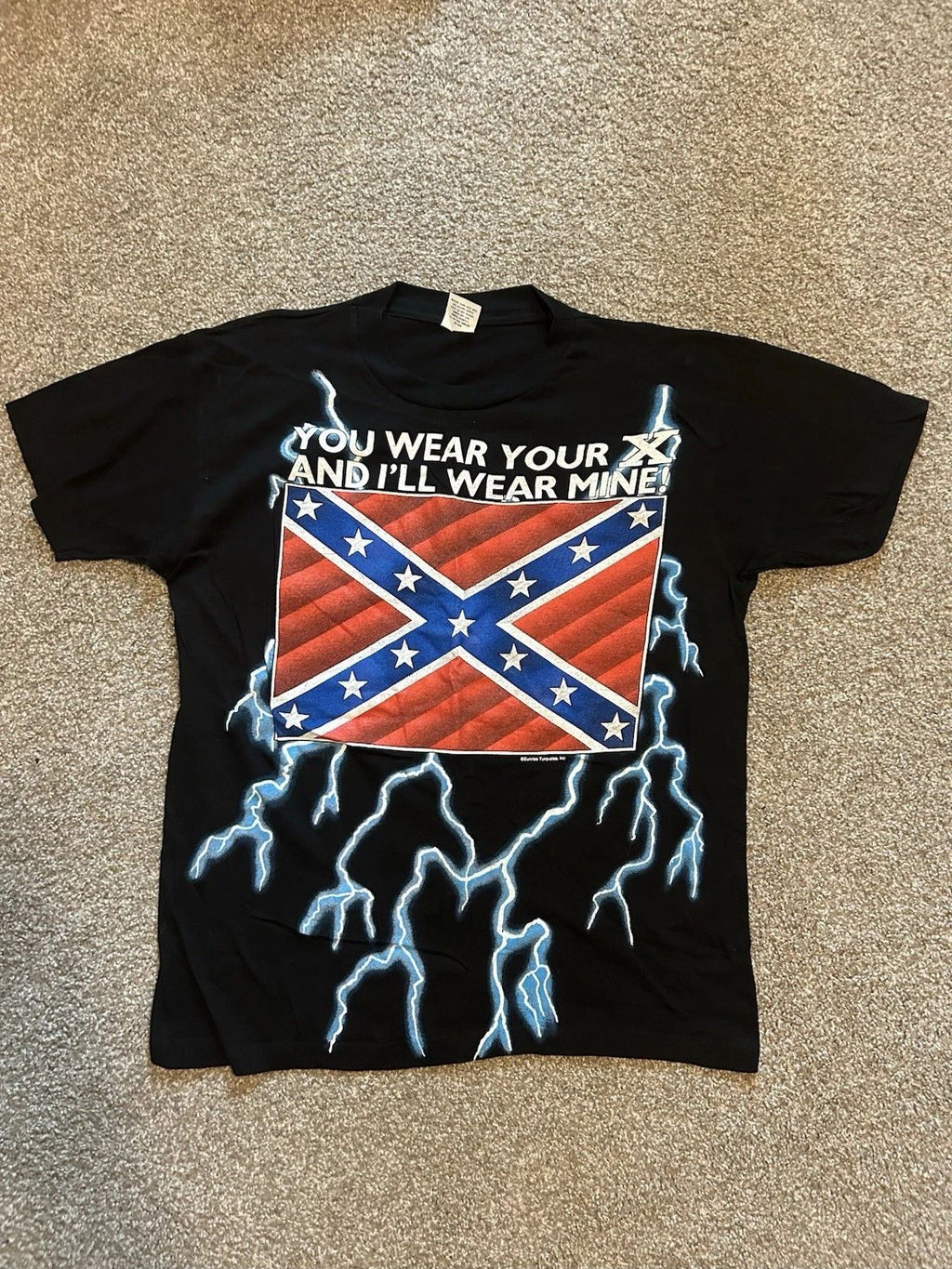Vintage 90s “You Wear Your X And I’ll Wear Mine” Black Thunder Large Unisex