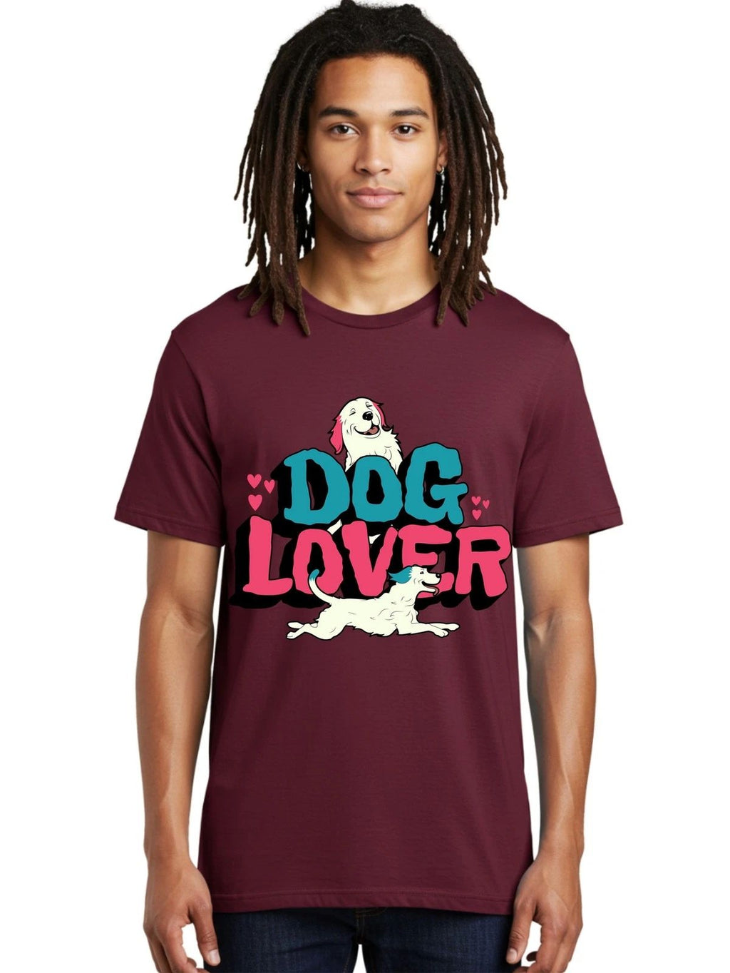 Dog-Lover Mens Graphic Tee,100% Cotton,Casual Summer Wear Unisex
