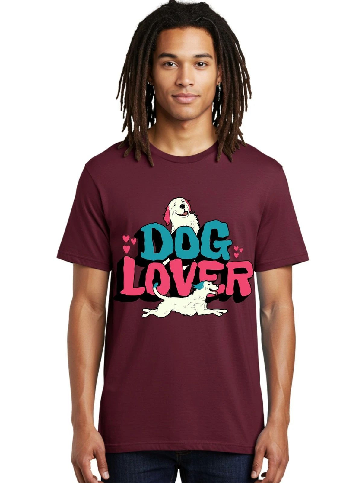 Dog-Lover Mens Graphic Tee,100% Cotton,Casual Summer Wear Unisex