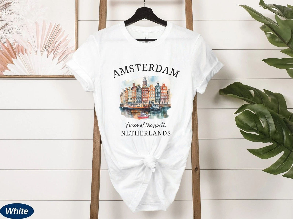 Amsterdam Travel Gift for Netherlands Trip Lovers Souvenir Tee Unisex