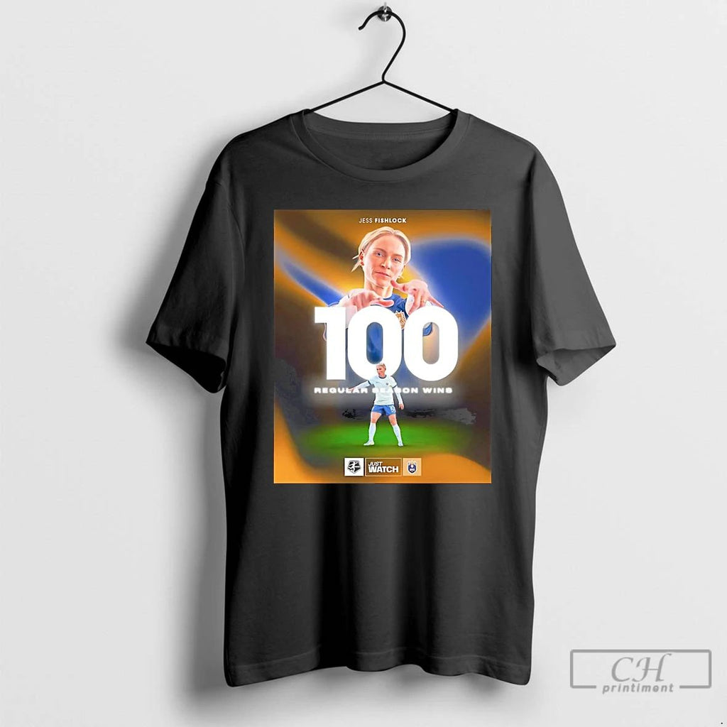 Classic Jess Fishlock 100 Regular Season Wins T Shirts Unisex
