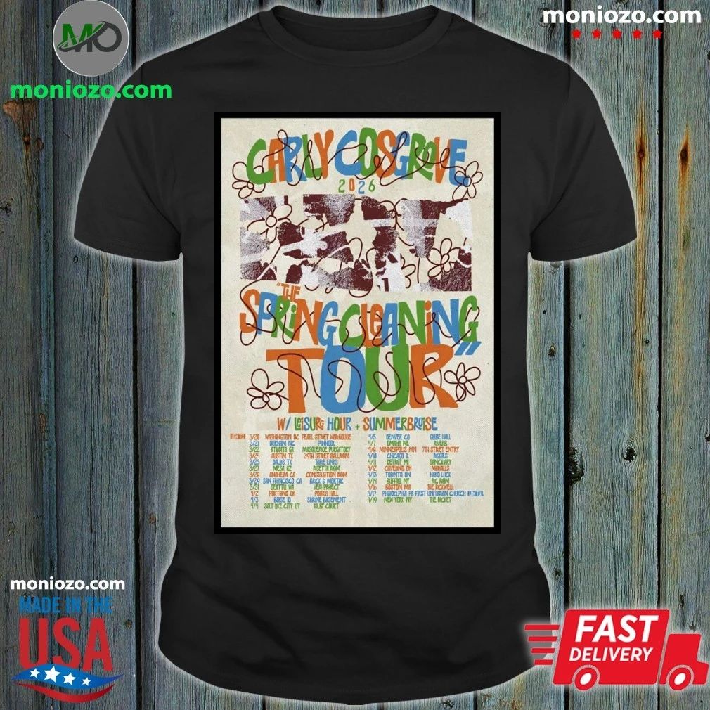 Original Carly Cosgrove 2026 Tour The Spring Cleaning Poster Shirt Unisex