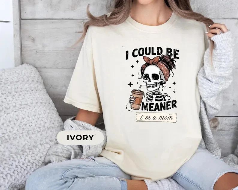 Cool Mom Aesthetic Funny Skeleton Comfort Unisex