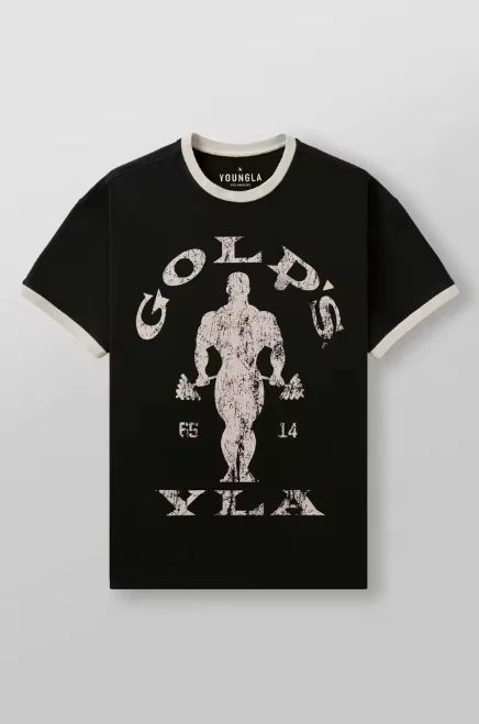 "GOLD'S" Gym Tee | Old School Graphic | Cotton, Mens, Workout, Lifting Unisex