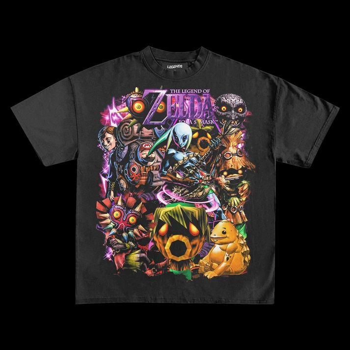 Creepy Moon Mask Graphic Retro Dark Fantasy Horror Tee Unisex