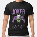 Joker Villain Graphic T Shirt Dark Comic Style Purple Green Unisex Tee Unisex