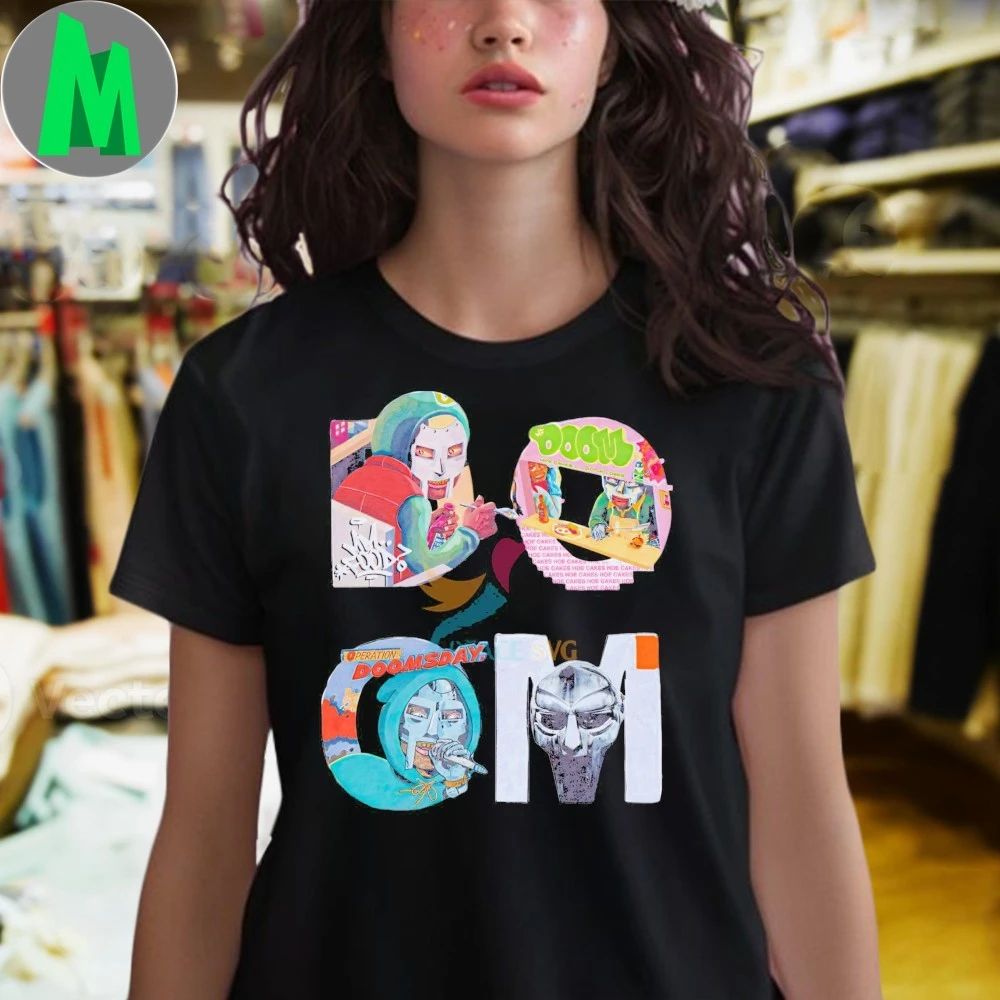 Mf Doom Comic Collage Head Mask Hip Hop Rap Legend Shirt Unisex