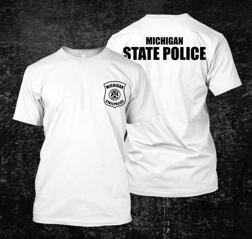 michigan state police - Custom Men's Black Tee Unisex
