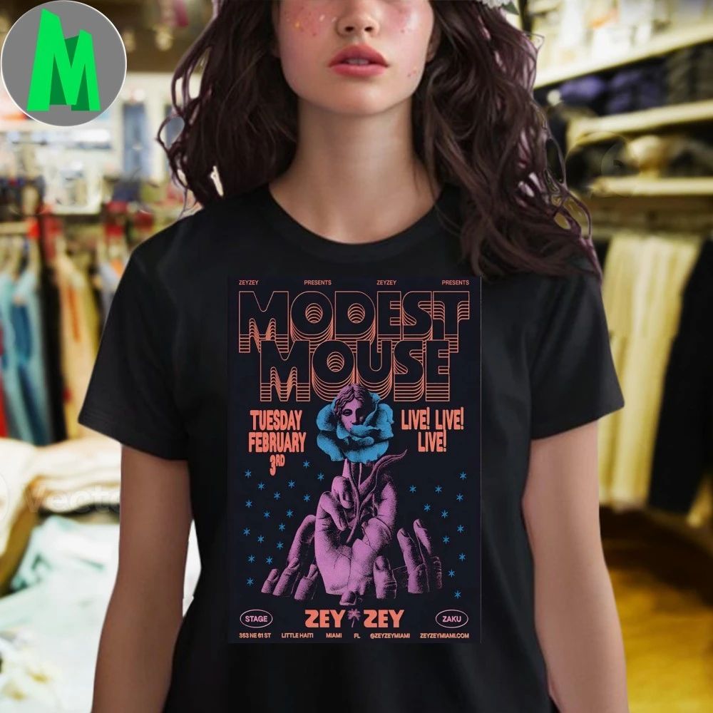 Original Modest Mouse Zeyzey Miami Fl Feb 3 2026 Poster Shirt Unisex
