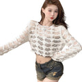 Fashionable Crocheted Top Lightweight Knitwear for Work and Social Gatherings Unisex