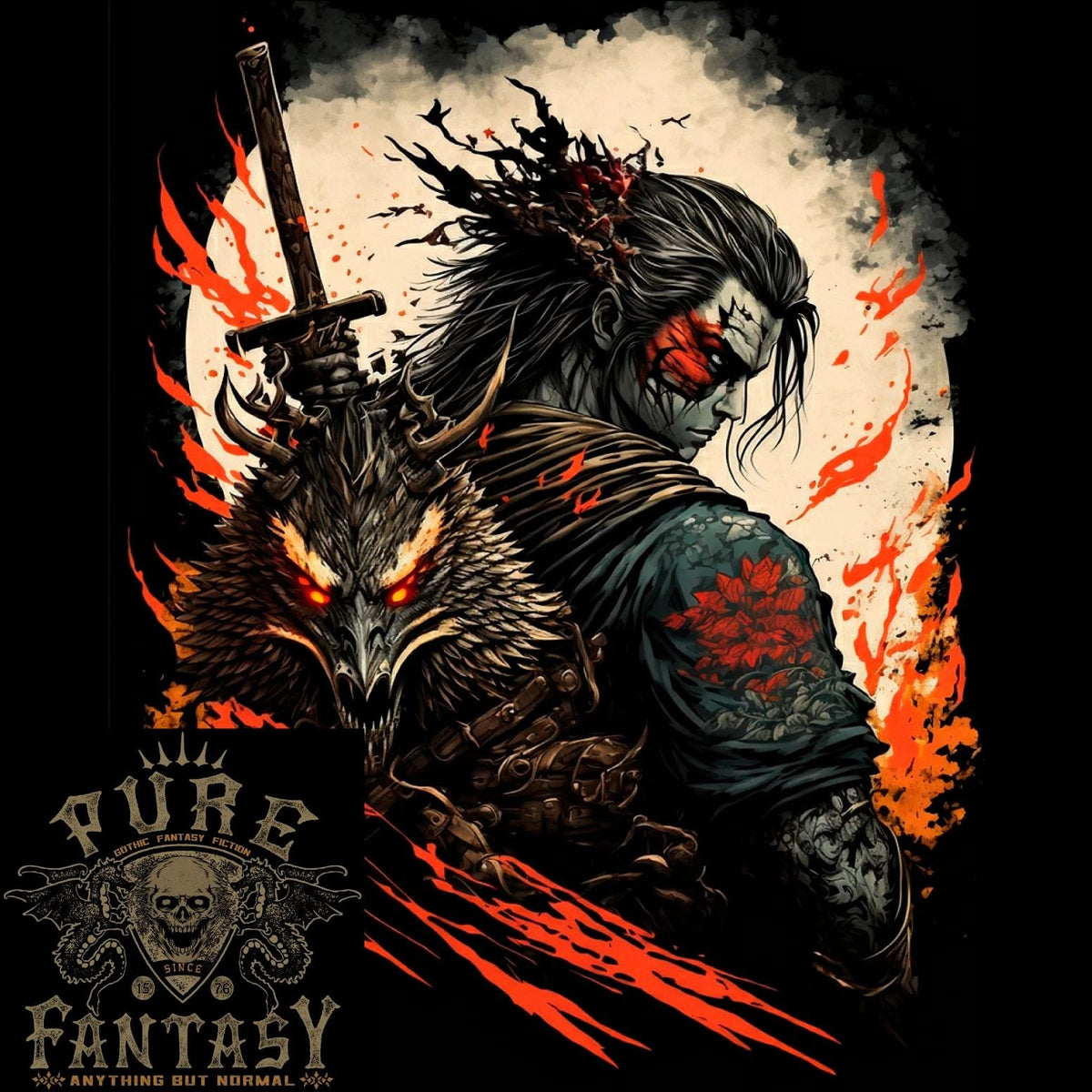 Dark Samurai Fantasy Warrior Mens Light Cotton Unisex