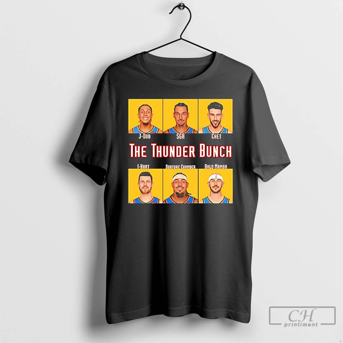 Classic Oklahoma City Thunder Core Bunch Players T Shirts Unisex
