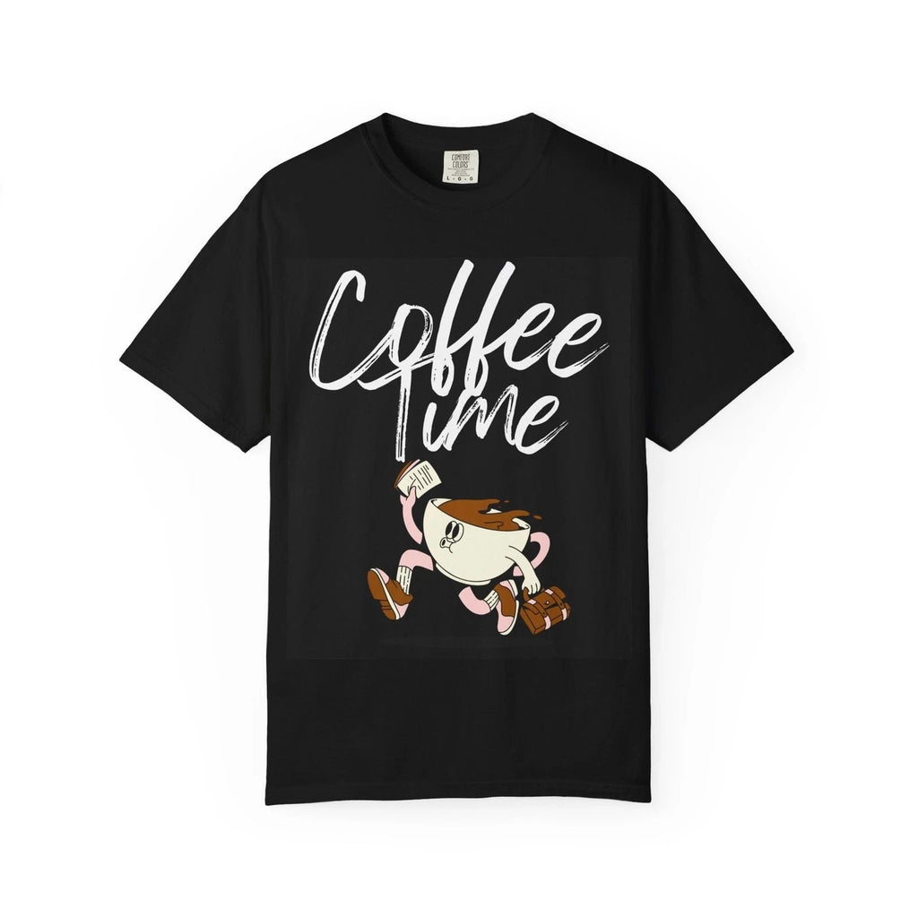 Coffee Time - Comfort Colors — Retro Cartoon Coffee Cup Graphic Unisex
