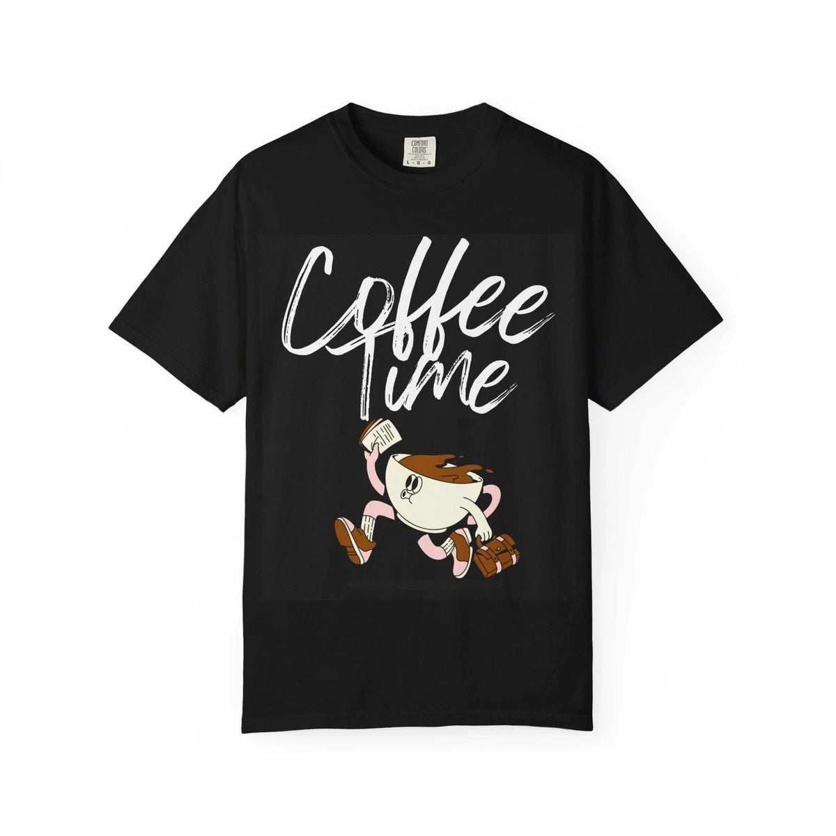 Coffee Time - Comfort Colors — Retro Cartoon Coffee Cup Graphic Unisex