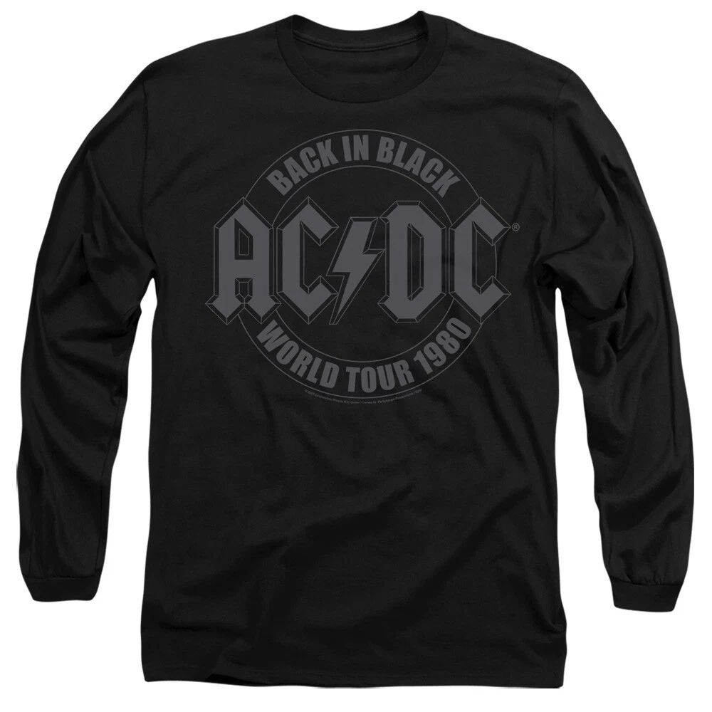 ACDC Tour Emblem Mens Long Sleeve , Black Unisex