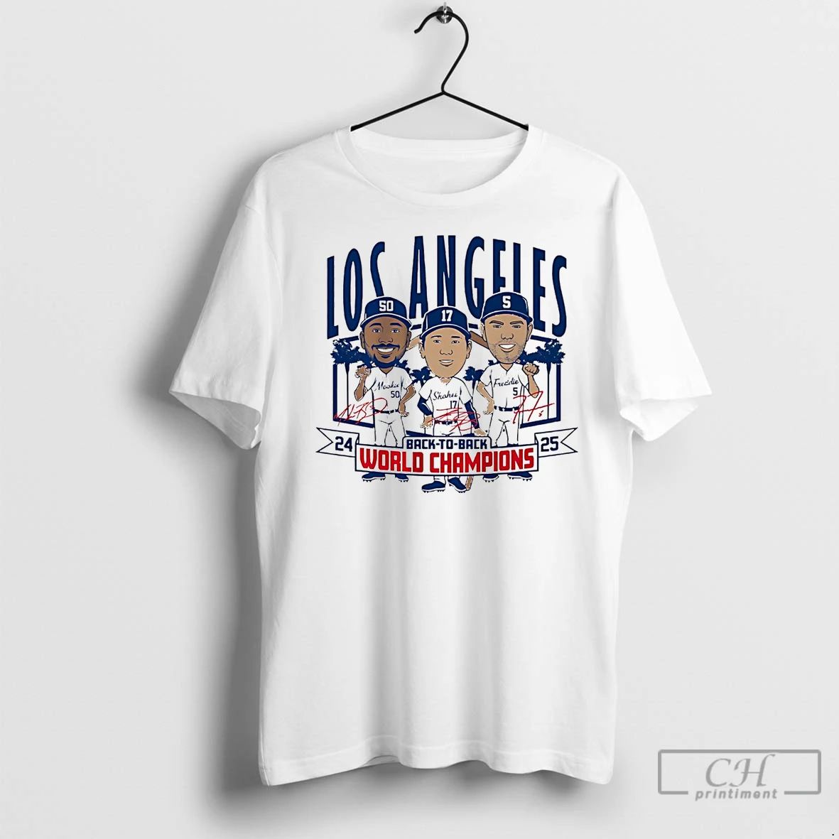 Classic Los Angeles Dodgers Back To Back World Champions 2025 Caricature Unisex