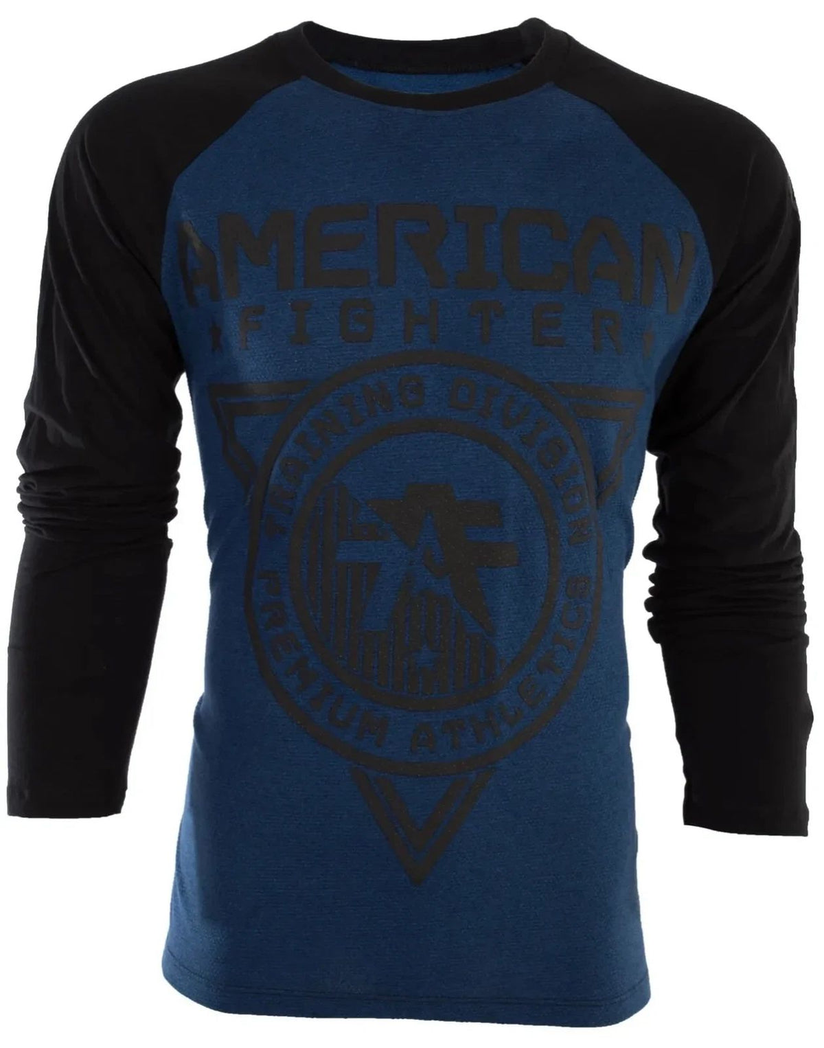 American Fighter Mens Long Sleeve Shirt HERZING Premium Athletic Black Unisex
