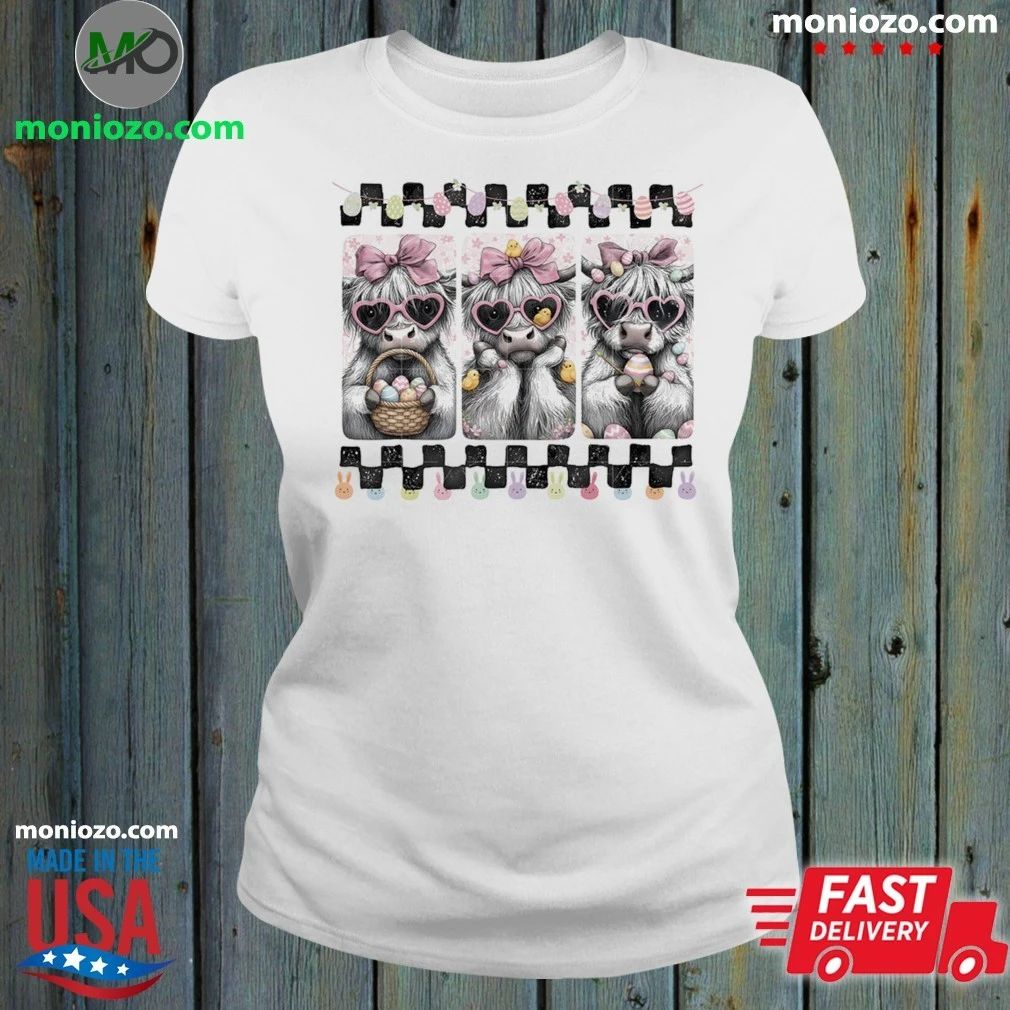 Original Easter Day Highland Cow Shirt Unisex