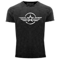 Mens Vintage Shirt Airforce Star Army Military Print Print Shirt Unisex
