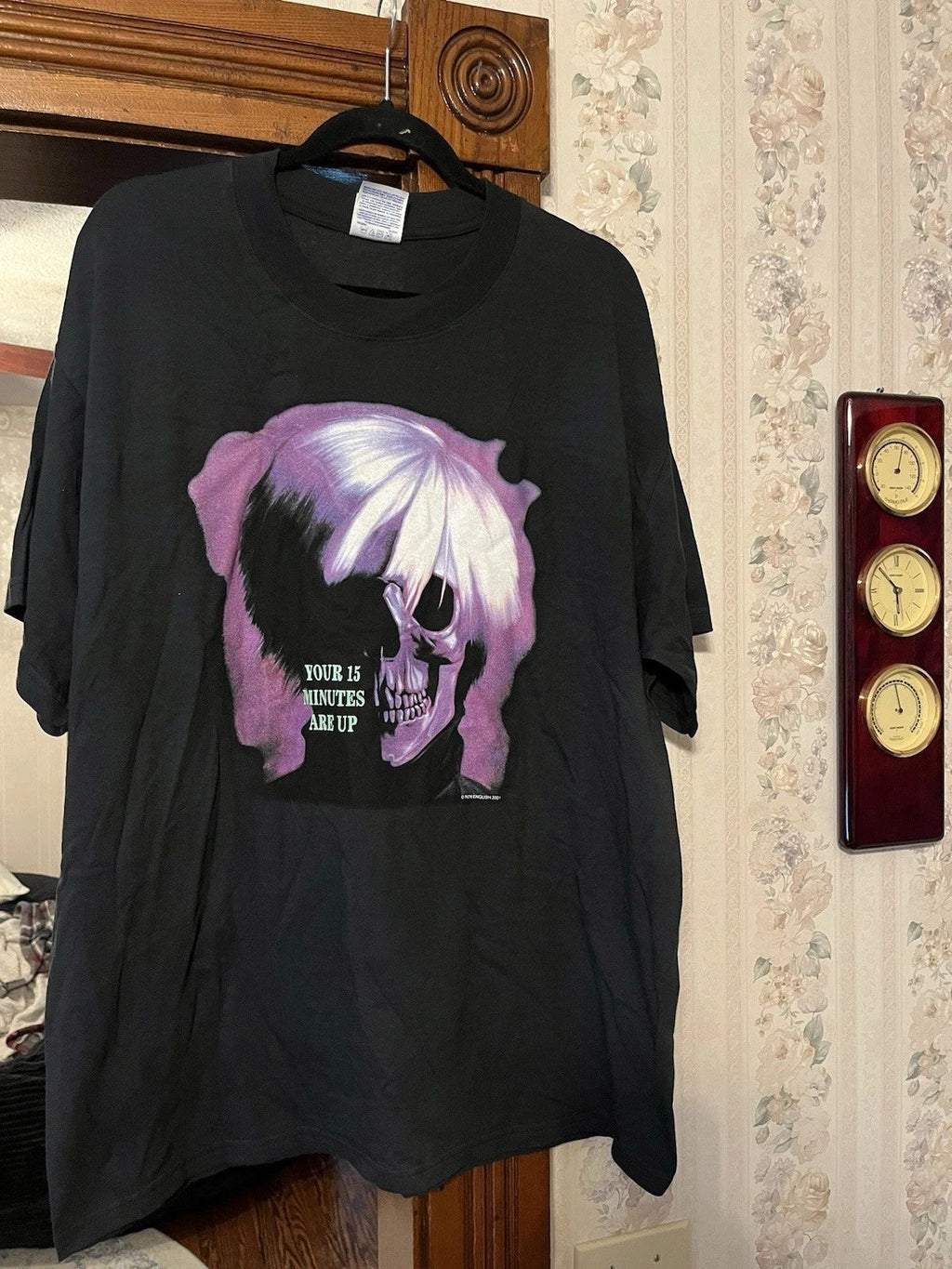 Vtg 2001 Ron English Art Tee XL Popaganda Black Spoof Parody Humor Artist Pops Unisex