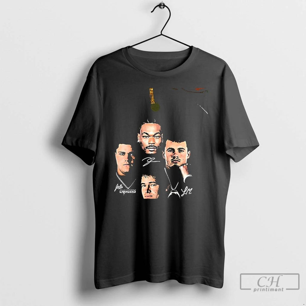 Classic Los Angeles Chargers Football Bolt Up Row Signature Two Sided Mugs And T Shirts Unisex