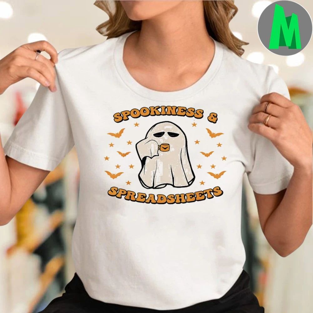 Spookiness and Spreadsheets Halloween Accountant Bookkeeper Shirt Unisex
