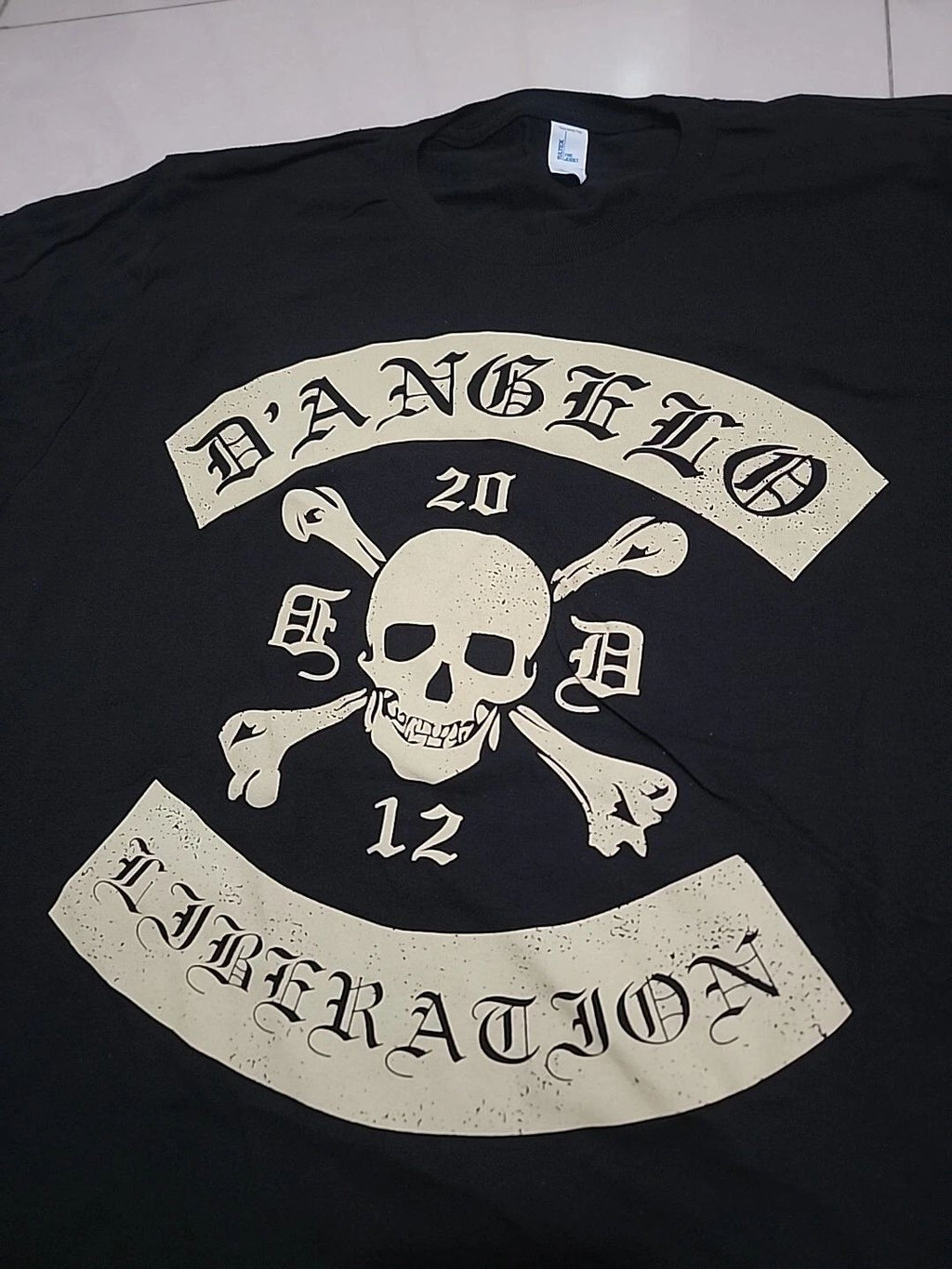 RARE! Official D'angelo Liberation Tour Concert Skull shirt "NOTE Size L or 2XL" Unisex