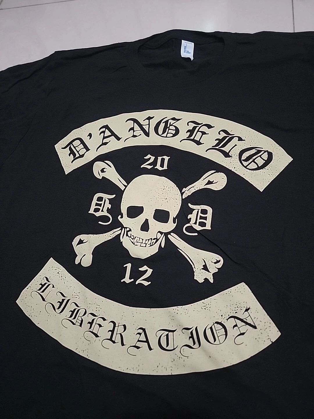 RARE! Official D'angelo Liberation Tour Concert Skull shirt "NOTE Size L or 2XL" Unisex