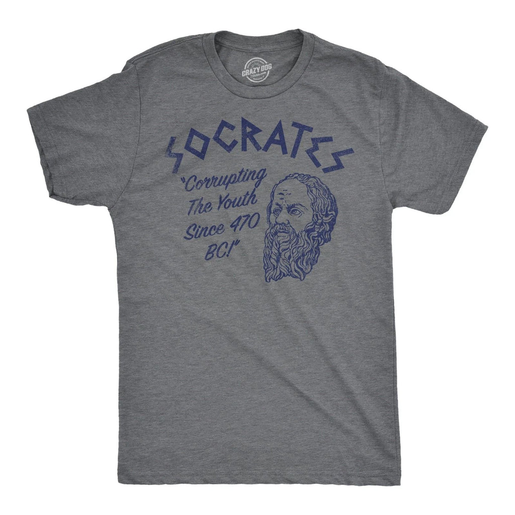 Mens Funny T Shirts Socrates Sarcastic Graphic Novelty Tee for Men Unisex