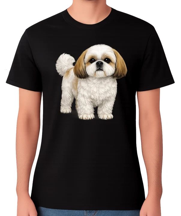 Shih Tzu Dog Portrait Unisex Small Dog Lover Gift Tee Unisex