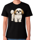 Shih Tzu Dog Portrait Unisex Small Dog Lover Gift Tee Unisex