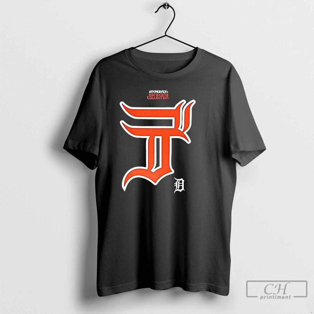 Premium Detroit Tigers Hyperfly Katakana Logo T Shirts Unisex