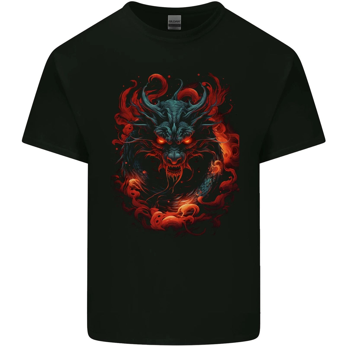 Fantasy Fire Dragon 5 Mens Cotton Tee Top Unisex