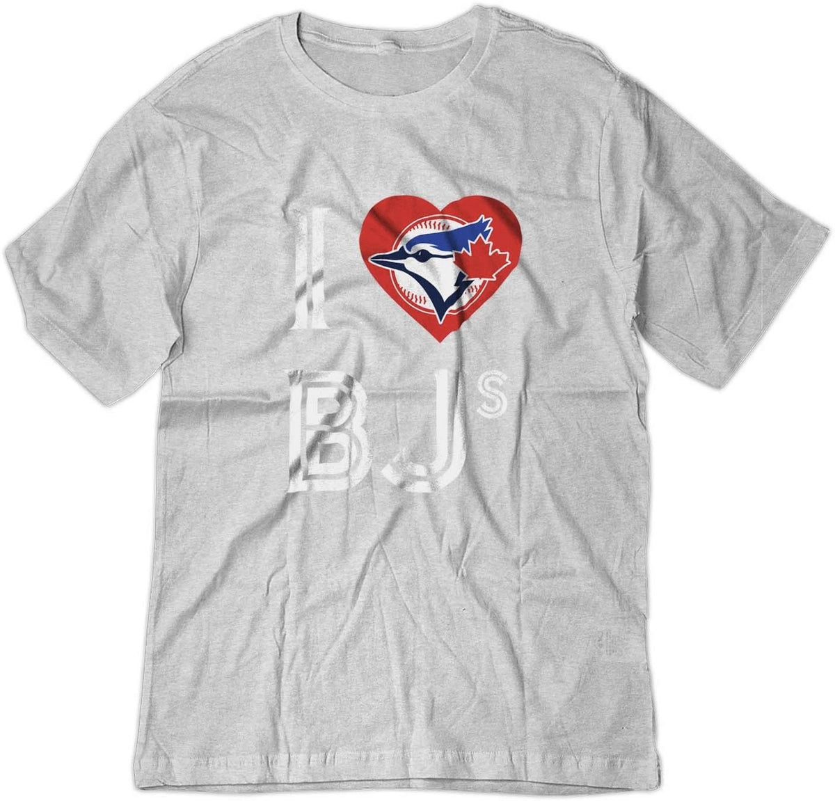 BSW Men's I Love BJ's Jays Baseball Sex Humor Heart Shirt Unisex